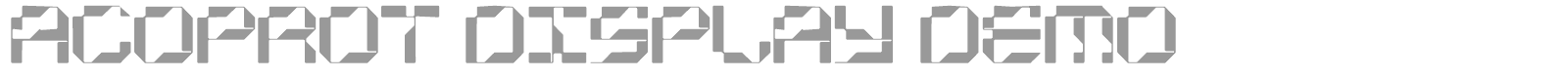Acoprot Display font preview